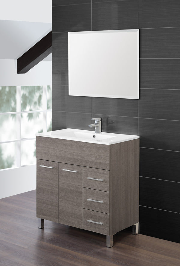 Mobile da Bagno Composizione Bagno 80Cm Rovere Scuro sconto