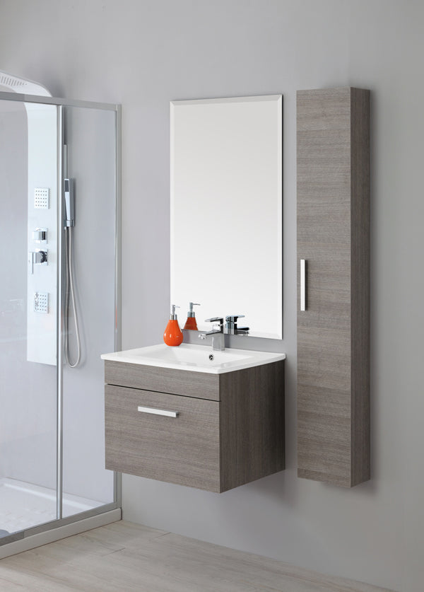 Mobile da Bagno Sospeso Composizione Bagno 60Cm Rovere Scuro Show 60 online