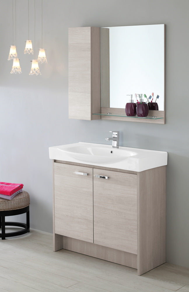 Mobile da Bagno Composizione Bagno 90Cm Rovere Chiaro Special 90-1