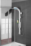 Colonna Doccia in Alluminio Bianco e Azzurro Moon-1