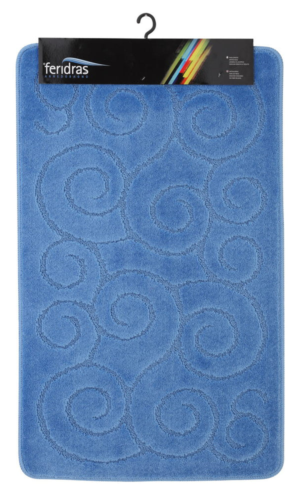 acquista Tappeto Polipropilene Riccio 60X100Cm Azzurro