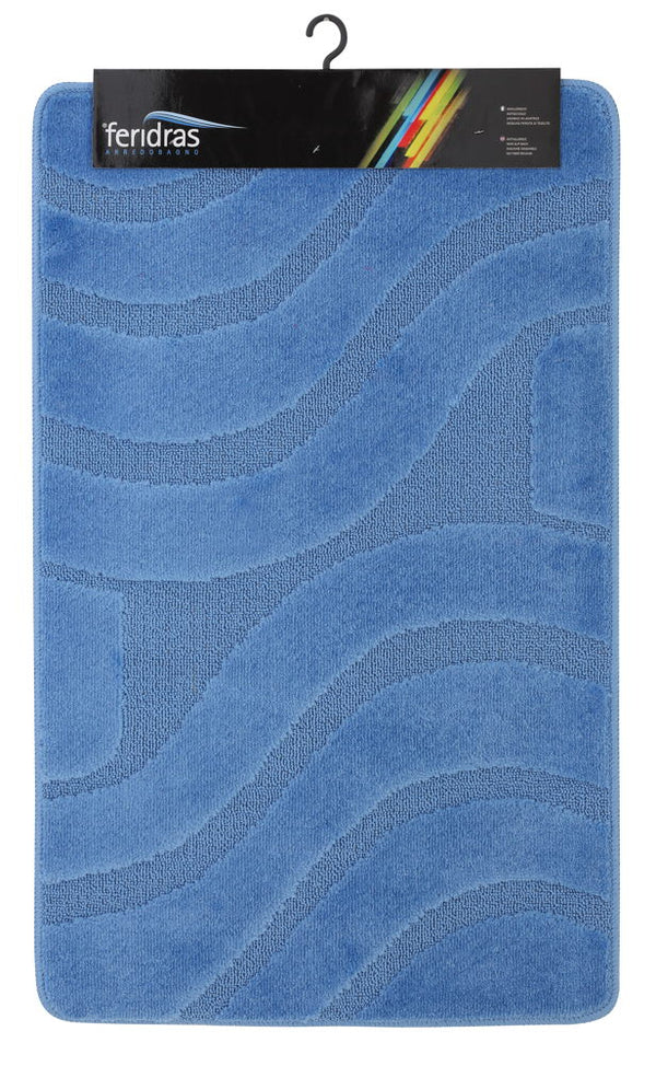 Tappeto Polipropilene Onda 60X100Cm Azzurro sconto