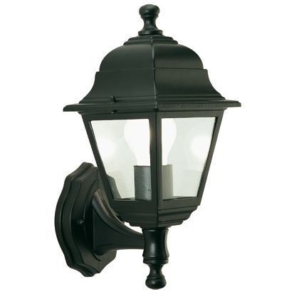 online Lampada Applique Piccola in Alto Colore Nero da Esterno Linea Mini Quadrata Sovil