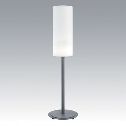 Piantana Lampada Grande a Cilindro Colore Alluminio per Esterno Linea Lounge Livos-1