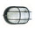 Lampada Plafoniera Ovale Grande con Gabbia Colore Nero per Esterno Linea Industriale Sovil