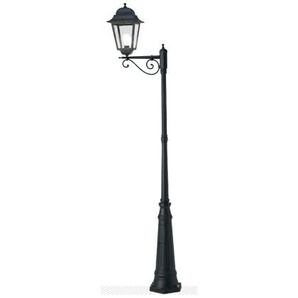 acquista Lampada Palo Alto per Giardino Una Luce Sbalzo Colore Nero per Esterno Linea Maxi Quadrata Livos