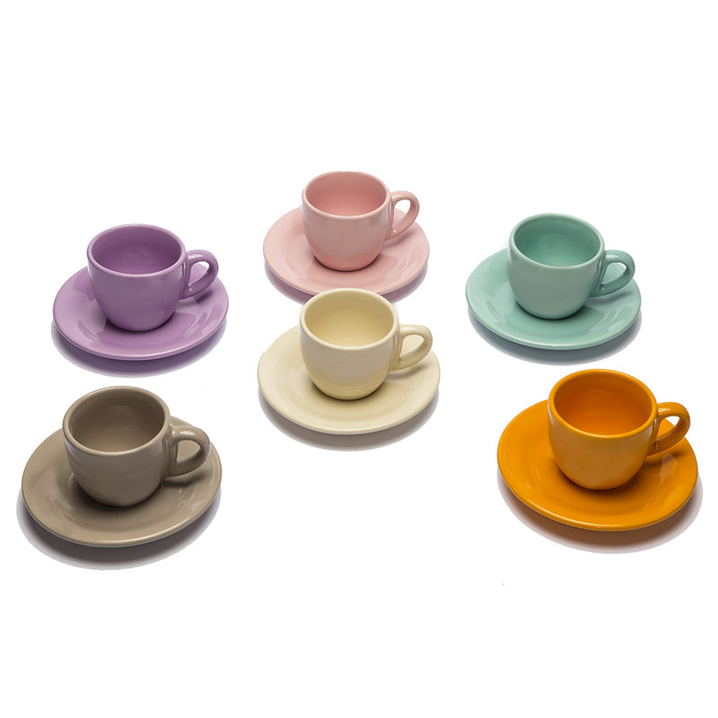 Set 6 Tazzine da caffè in Gres Kaleidos Multicolor – acquista su Giordano  Shop