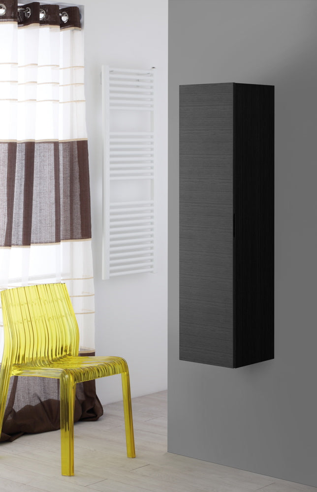 Mobile da Bagno Pensile in Mdf Nero Carta 120X30X30 Cm-1