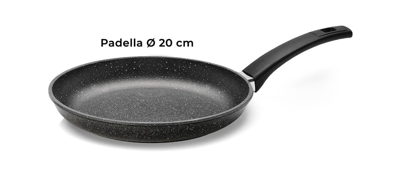 Set 3 Padelle Ø20-24-28 cm in Alluminio Pressofuso Antiaderente Olympia Hard Cook-2