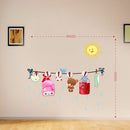 Sticker da Muro Sun con Appendini 90x85 cm Plastica-1