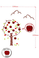 Sticker da Muro Apples con Post-It 120x125 cm Plastica-2