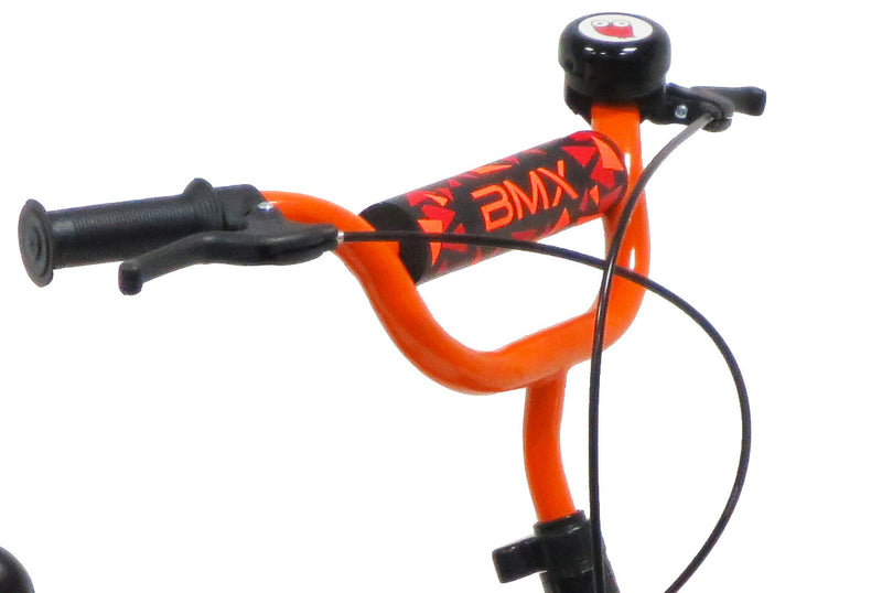 Bicicletta per Bambino 14" 2 Freni  Street Art Nero/Arancione-4
