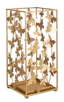 Porta Ombrelli Butterfly 22,5x22,5x48,5 cm in Ferro Oro-1