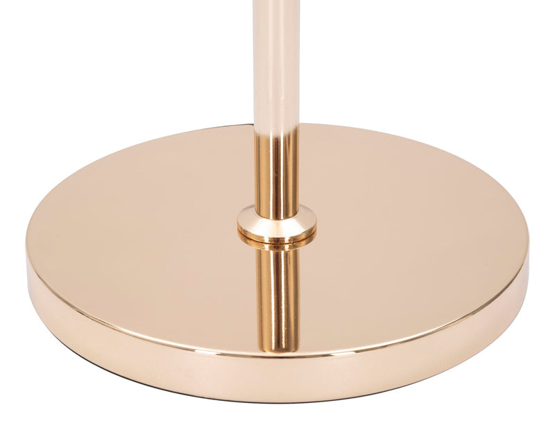 Lampada da Terra Ovy Ø40x167 cm in Ferro PVC e Tessuto Oro e Nero-9