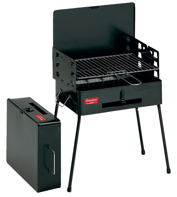 Barbecue a Carbone Carbonella Portatile a Valigetta 52x30x73 cm Ferraboli Pic Nic sconto