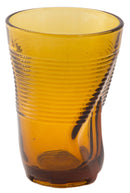 Set 6 Bicchieri Accartocciati 34 cl Ø8 cm in Vetro Pressato Kaleidos Ambra-2