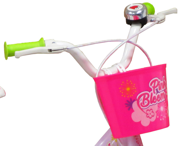Bicicletta per Bambina 16" 2 Freni  Pink Bloom Rosa-4