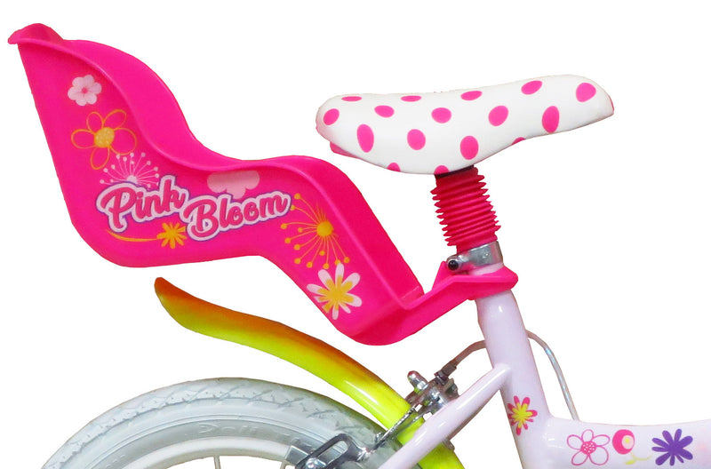 Bicicletta per Bambina 16" 2 Freni  Pink Bloom Rosa-5
