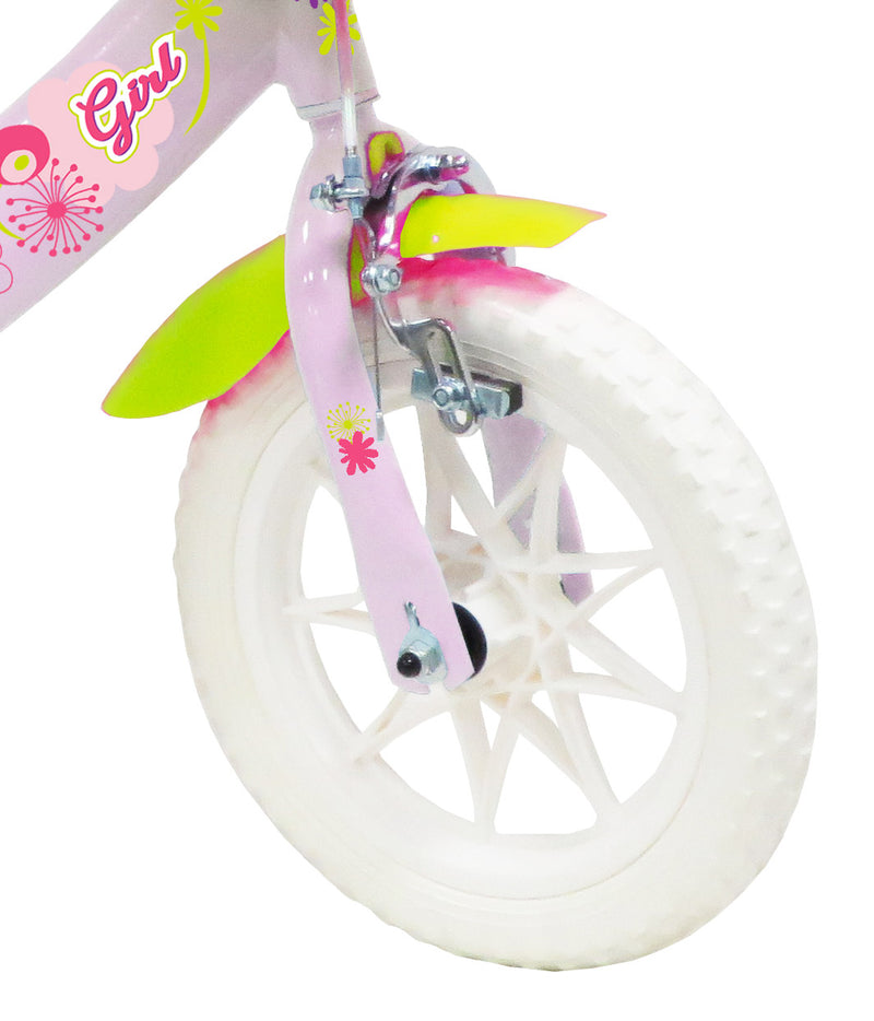 Bicicletta per Bambina 12" 2 Freni Gomme in EVA Pink Bloom Rosa-3