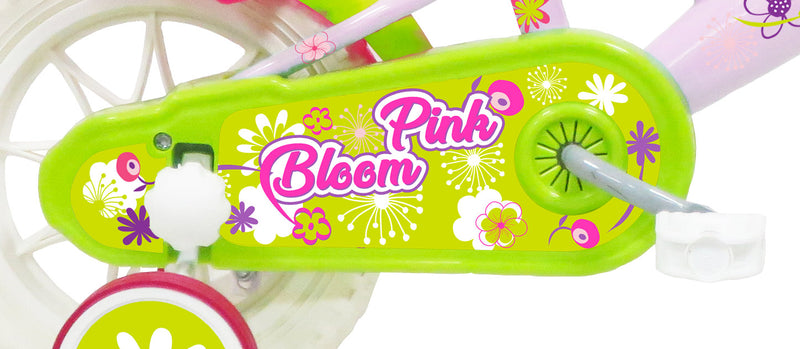 Bicicletta per Bambina 12" 2 Freni Gomme in EVA Pink Bloom Rosa-6
