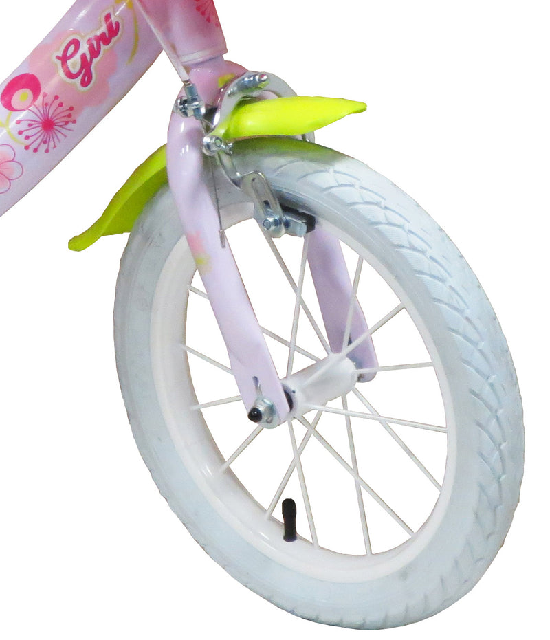 Bicicletta per Bambina 14" 2 Freni  Pink Bloom Rosa-3
