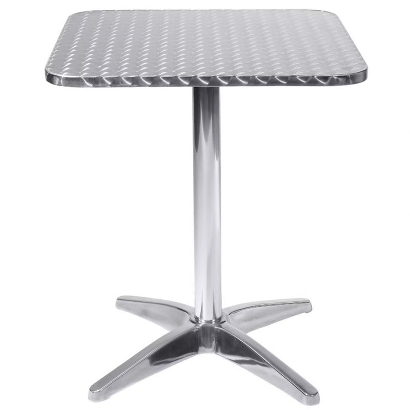Tavolo a Colonna 70x70x70 h cm in Alluminio Grigio-3