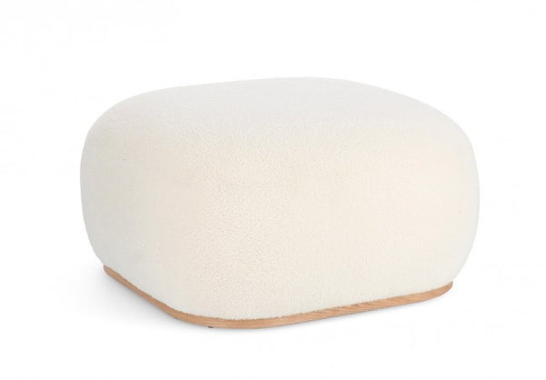 Pouf Ø 68,5x36 cm Cozy Japandi in Tessuto Bianco online