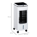 Raffrescatore Ventilatore Evaporativo 4 Litri 75W con Telecomando Bianco Seconda Scelta-7