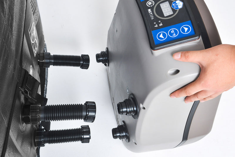 Vasca Idromassaggio da Esterno Gonfiabile Riscaldata 4 Posti 168x128x70 cm NetSpa Caiman Nera-7