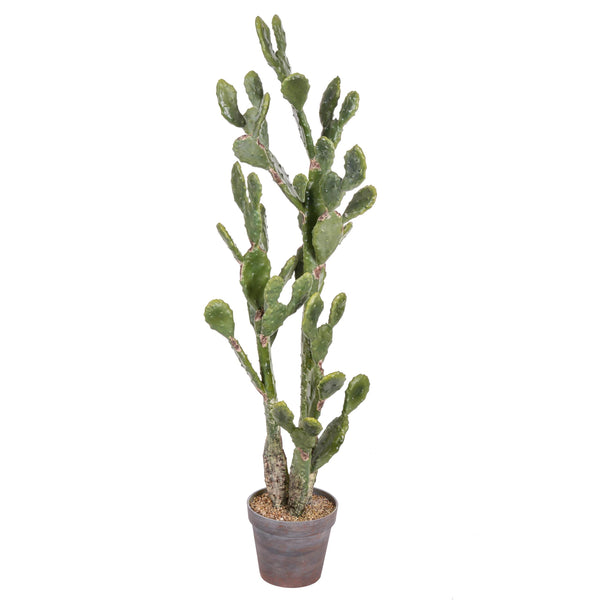 sconto Cactus Opunthia Artificiale con Vaso Altezza 130 cm