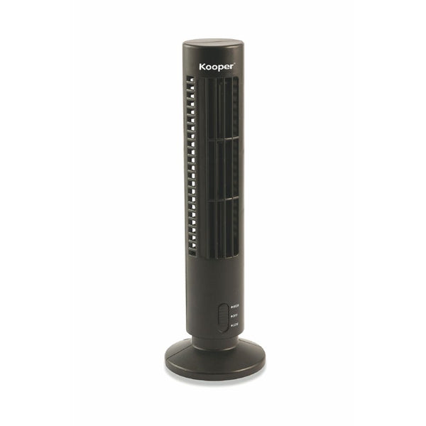 acquista Mini Ventilatore a Torre da Tavolo H33 cm 2,5W Kooper Deskfan Nero