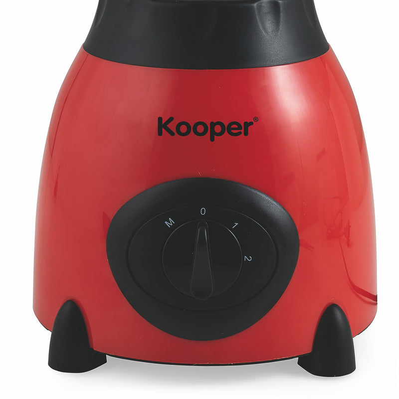 Frullatore Elettrico 500W Bicchiere 1,5 Litri 2 Velocità Kooper Rosso-2