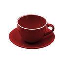 Set 6 Tazzine da Caffè con Piattino 8x5xh6,5 cm in Gres Porcellanato Otello Rosso-2