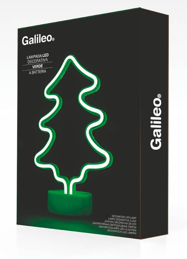 Albero di Natale Luminoso Neon a Led H29,5 cm Soriani Verde-4
