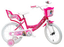 Bicicletta per Bambina 16" 2 Freni  Barbie Rosa-1