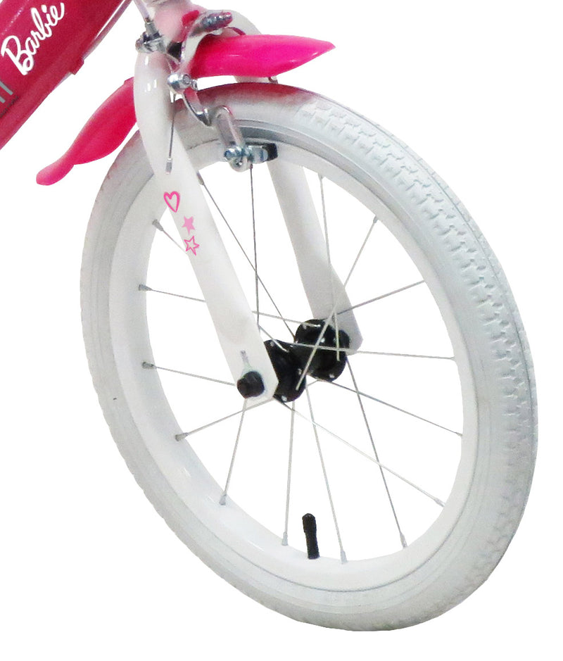 Bicicletta per Bambina 16" 2 Freni  Barbie Rosa-3