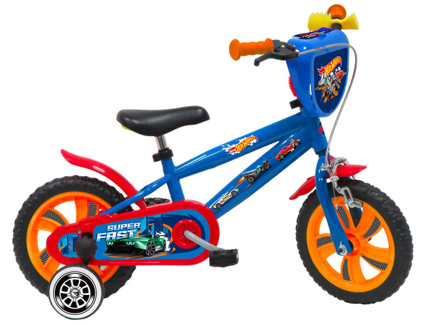 Bicicletta per Bambino 12” 1 Freno Gomme in EVA Hot Wheels Blu prezzo