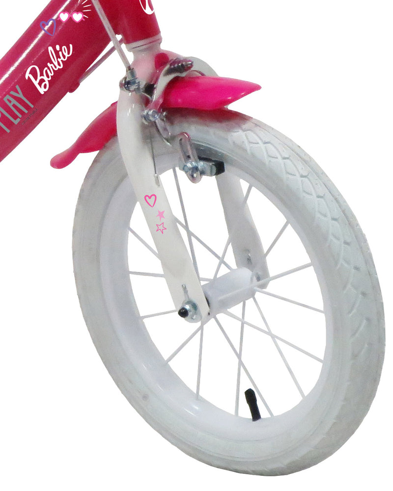 Bicicletta per Bambina 14" 2 Freni  Barbie Rosa-3