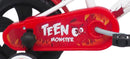 Bicicletta per Bambino 12” 1 Freno Gomme in EVA Teen Monster Bianca/Rossa-3