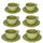 Set 6 Tazzine da Caffè con Piattino Ø7,5xh5 cm in Gres Porcellanato Juliet Verde Pastello