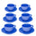 Set 6 Tazzine da Caffè con Piattino Ø7,5xh5 cm in Gres Porcellanato Juliet Blu