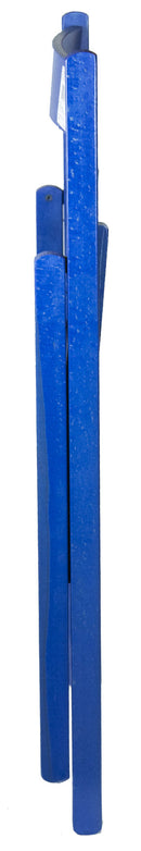Set 4 Sedie Pieghevole 47,5x42,5x45/79 cm in Legno di Faggio FSC Blu-4