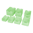 Set 7 Cassetti in poliestere verde chiaro rettangolare -1