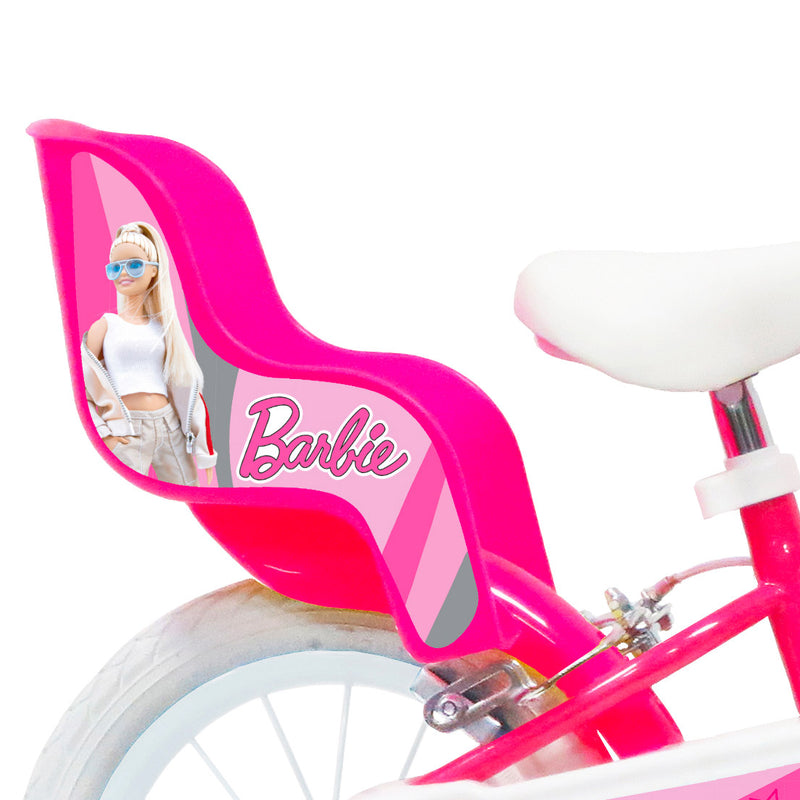 Bicicletta per Bambina 12” 2 Freni Barbie Rosa/Bianca-4