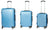 Set 3 Valigie Trolley Rigide in ABS 4 Ruote  Ravizzoni Monet Blu