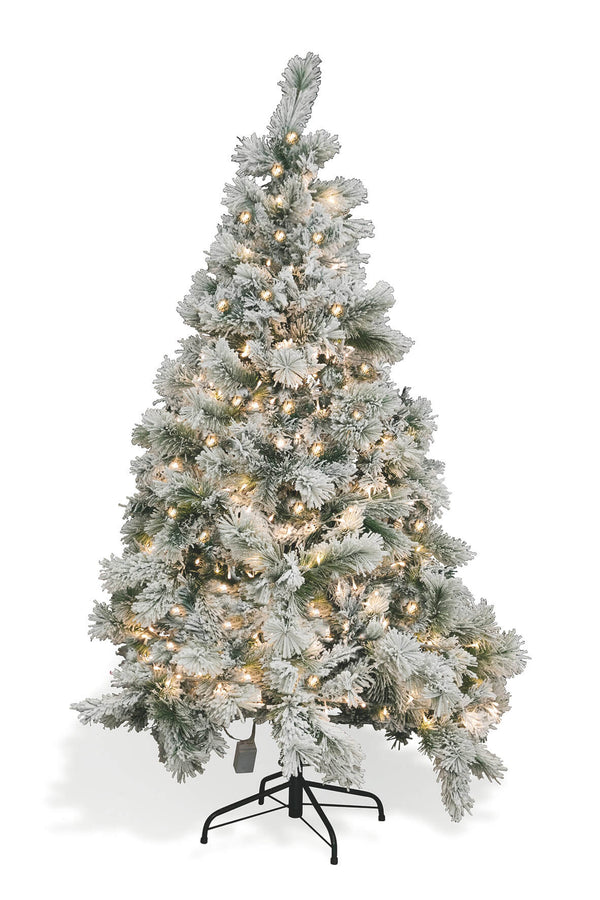 Albero di Natale Luminoso Innevato con LED Bianco Caldo Soriani Vienna sconto
