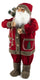 Pupazzo Babbo Natale Luminoso con Orso 12 Led in Stoffa H80 cm Soriani Rosso