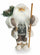 Pupazzo Babbo Natale Luminoso con Aghi di Pino 6 Led in Stoffa H46 cm Soriani Bianco