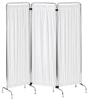 Paravento Separè 3 Pannelli 150x164 cm in Acciaio Nasti Bianco-1