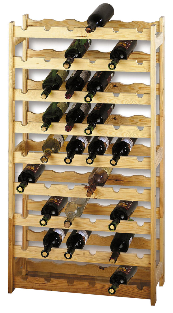 Cantinetta Portabottiglie 54 Bottiglie di Vino 63x27x120 cm in Legno di Pino prezzo